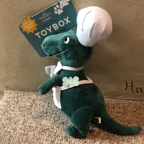 2 x 🎉 HP 🆕 King of the Grill BBQ T Rex Plush Dog Toy - Picture 3 of 8